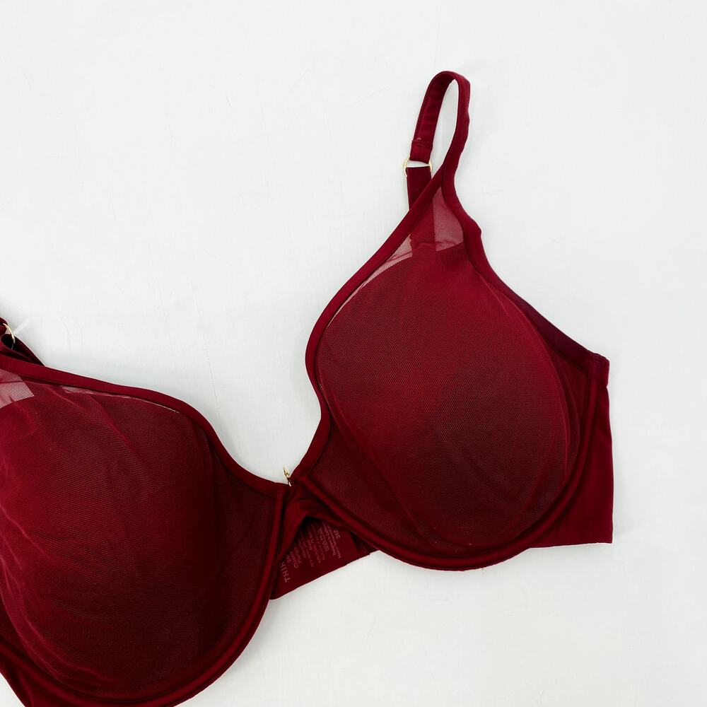 Thirdlove maroon mesh underwire bra
